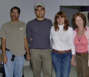 Parte del equipo de trabajo en la USB. De izquierda a derecha: Eduardo Blanco, Francisco Marcano, María Esther Vidal, Edna Ruckhaus